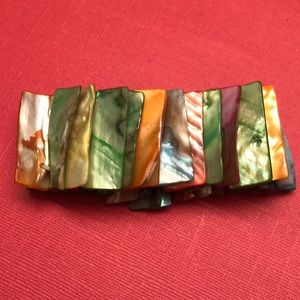 NWOT  Shell Multi-Colored Elastic Bracelet